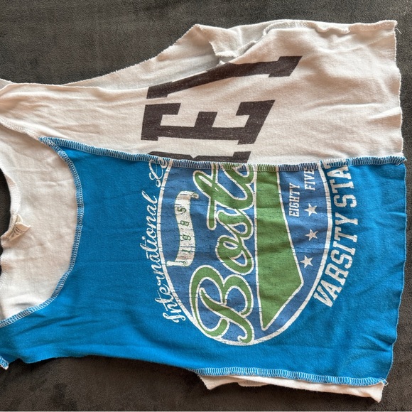 Urban Outfitters Blue and White Muscle Tee - Picture 2 of 3